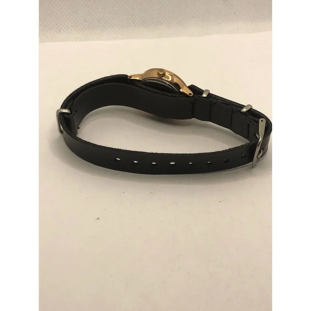 Kate Spade KSW1265 Women's Black Leather Analog Dial Quartz Wrist Watch OP354